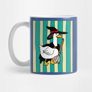 Halloween Goose Witch Conjuring Up Duck Mug